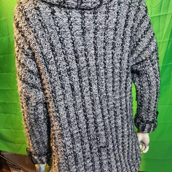 Vero moda denim wool turtle neck winter gray women sweater Small fall - Picture 7 of 16